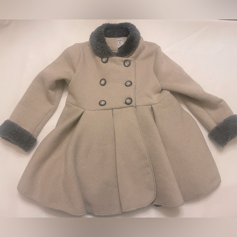 Mack & Co. Fleece Lined Pleated Peacoat